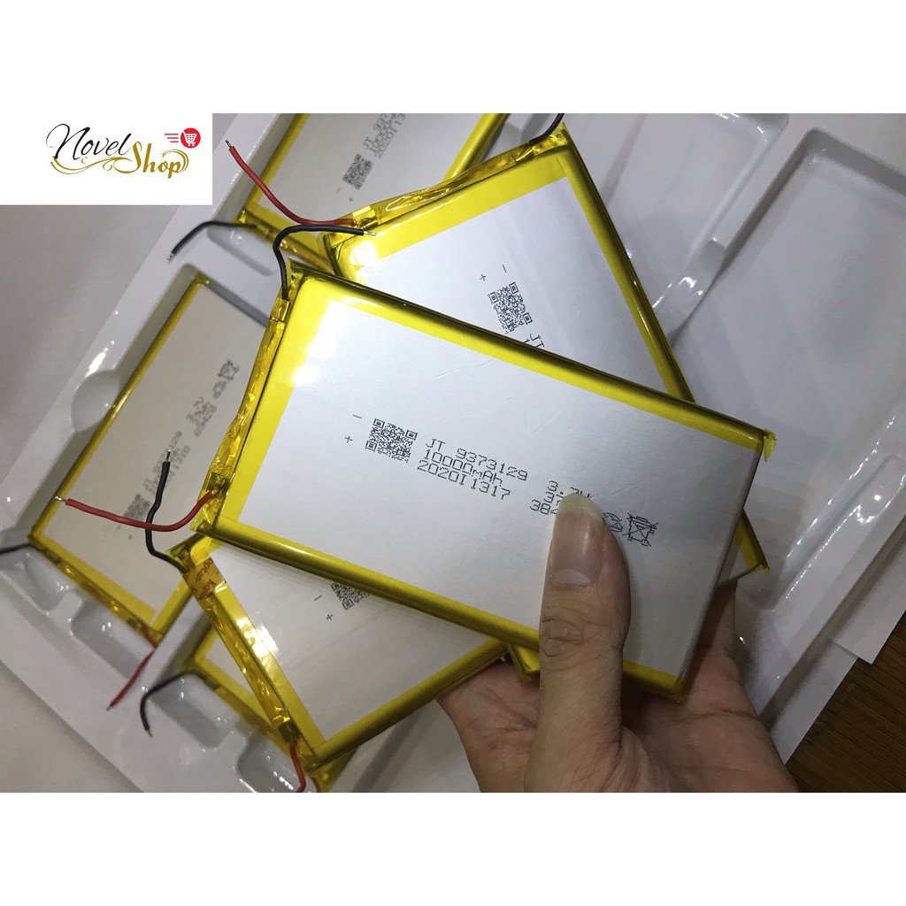 Pin Lithium-Polymer 3.7V 10000mAh 9373129 mới  chuẩn dung lượng- có mạch bảo vệ