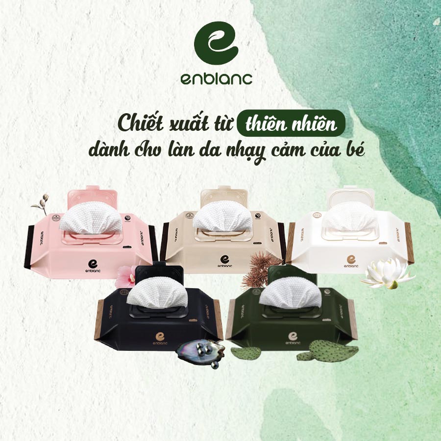 [HCM]Khăn ướt cao cấp ENBLANC ORGANIC cho bé 68-74 miếng/gói