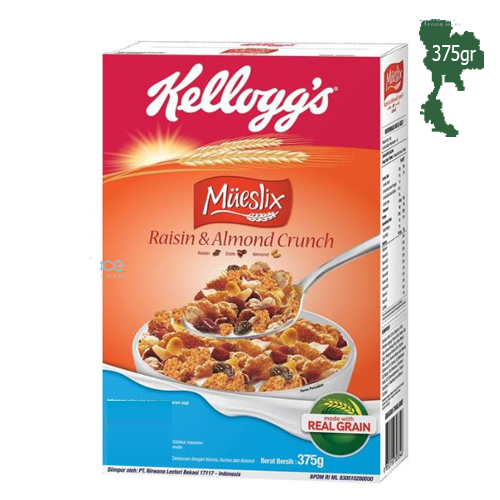 Ngũ cốc Nho khô & Hạnh nhân giòn Mueslix  hiệu Kellogg’s 375g