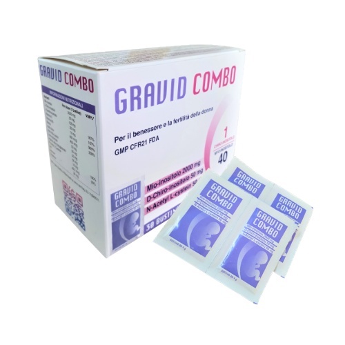 Gravid Combo - Hỗ trợ tăng khả năng thụ thai của Ý, hộp 30 gói