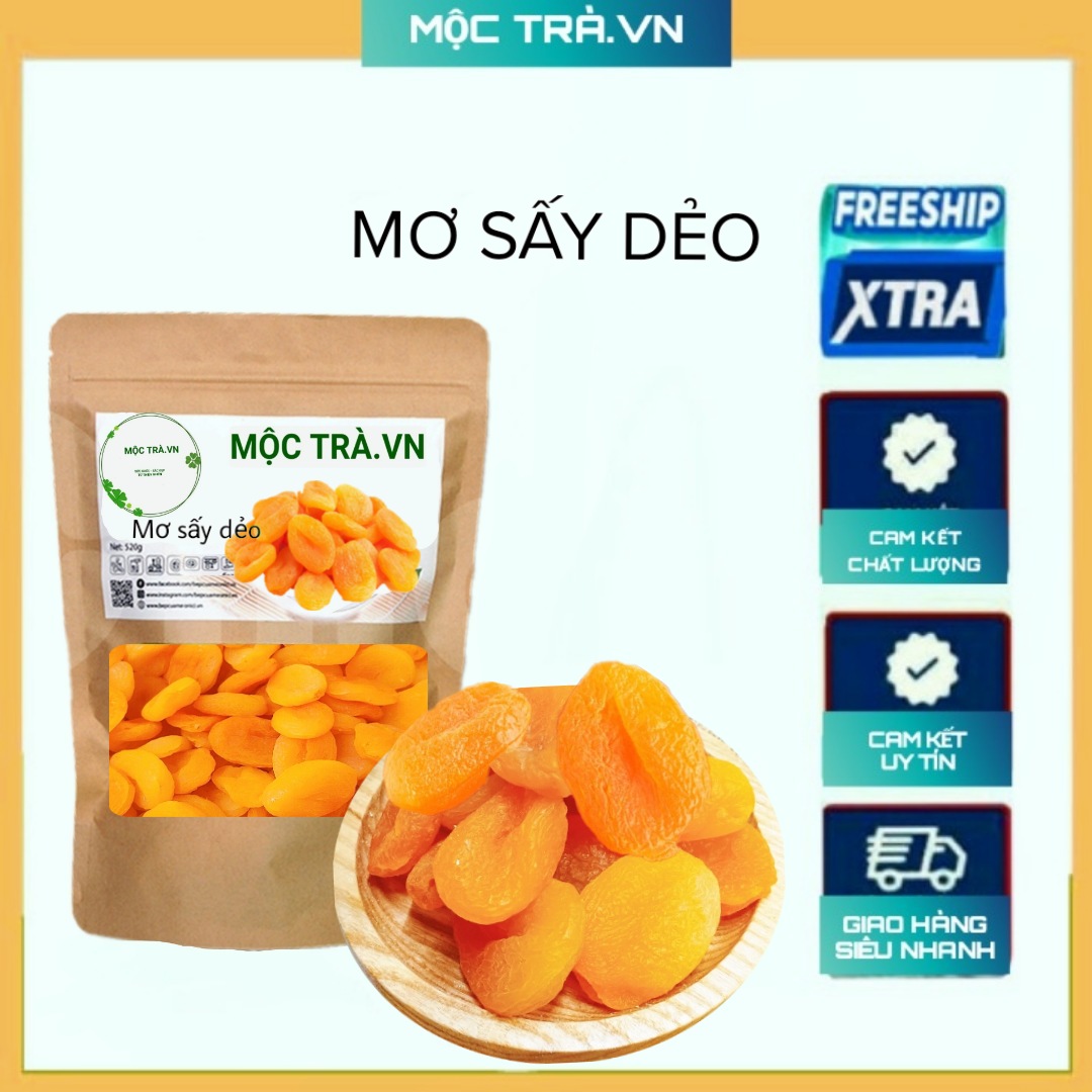 Mơ sấy dẻo thổ nhĩ kỳ, mơ sấy dẻo không đường ăn vặt healthy