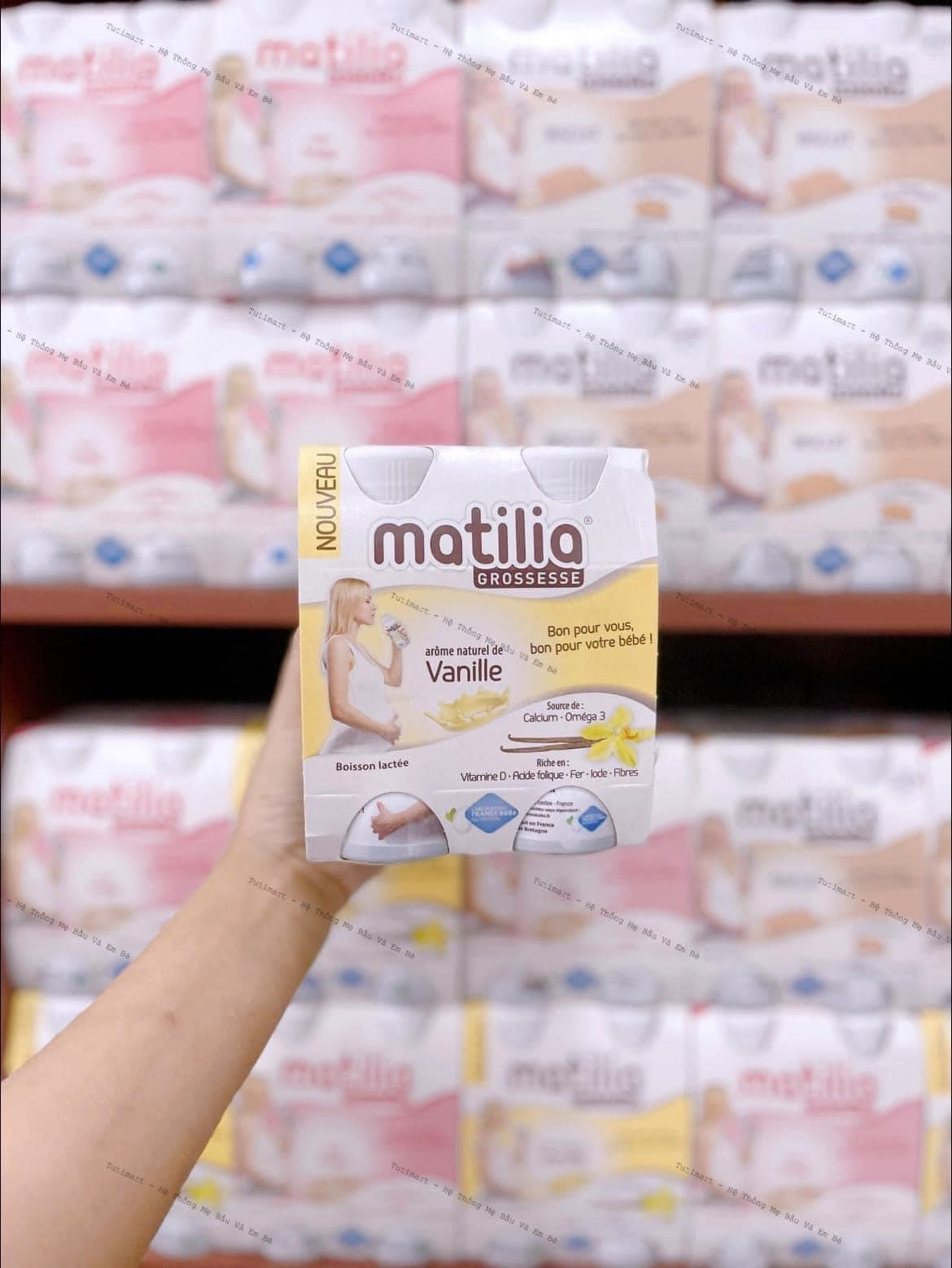 Sữa bầu Matilia Vị Vanni Thơm Ngon Bổ Sung Dưỡng Chất Cho Mẹ (Lốc 4 hộp) 200ml