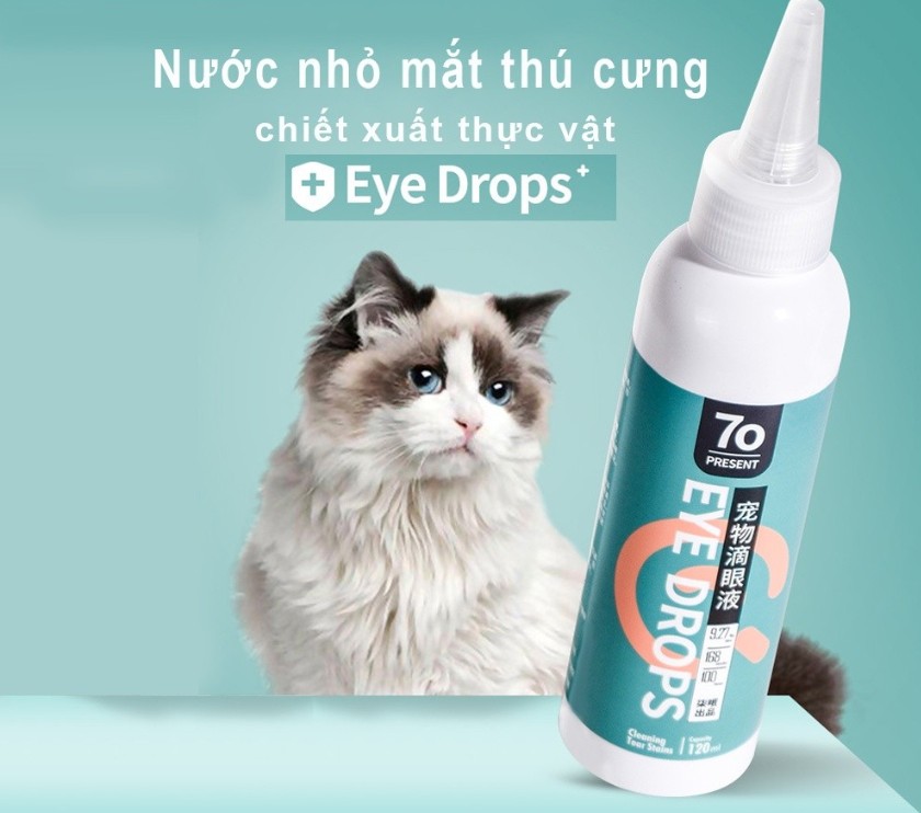 Nước nhỏ mắt cho chó mèo Eye Drops 70 Present