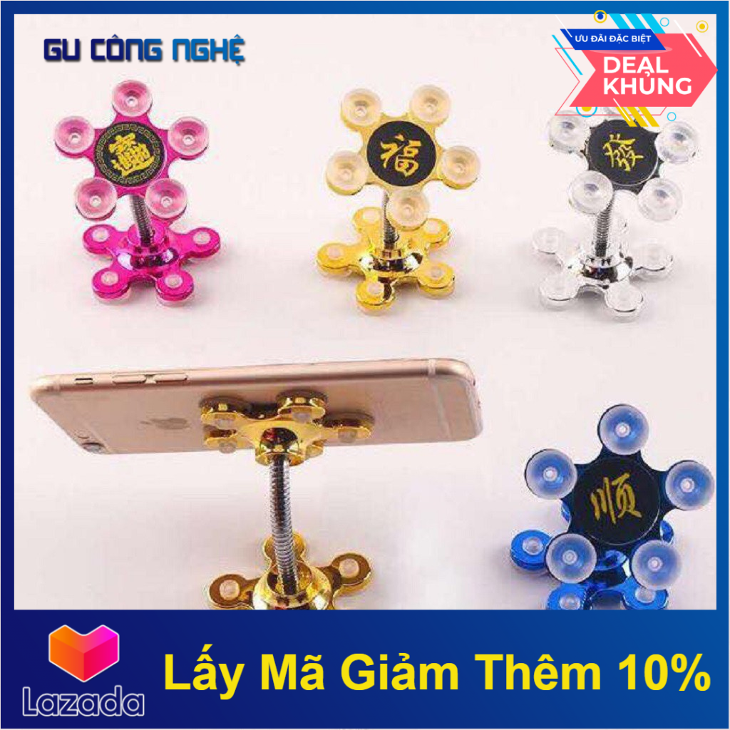 Giá để điện thoại hút chân không 2 đầu