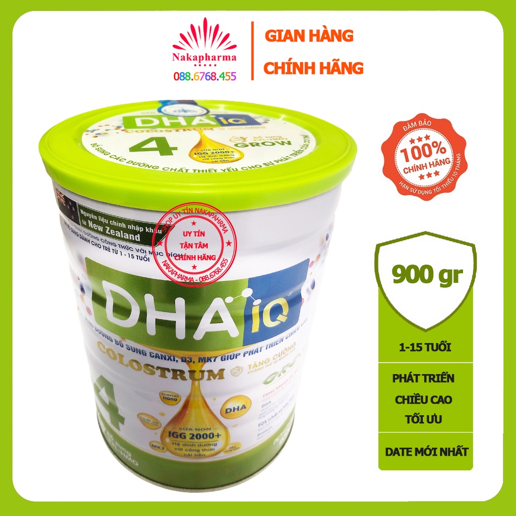 Sữa bột DHA IQ Grow Colostrum 4 - Bổ sung DHA, FOS, MK7 giúp bé phát triển toàn diện