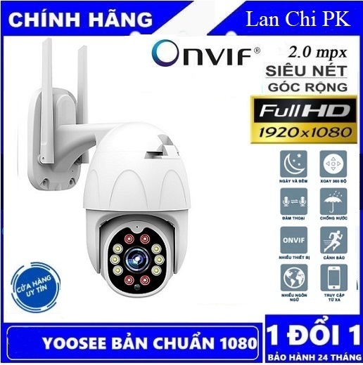 [HCM]Camera Wifi YooSee Xoay 360 độ PTZ - Full HD 1080P Phần mềm Yoosee Tiếng Việt