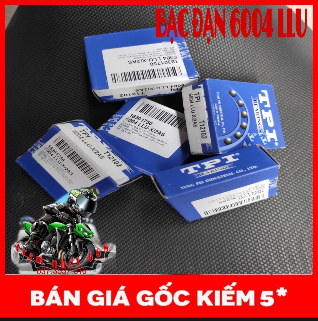 Vòng bi tpi 6004 llu chính hãng, cốt láp spacy, atila, fx, cùi đĩa exciter 150,135