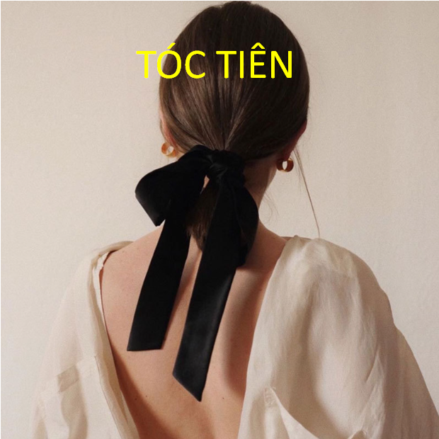 Nơ Buộc Tóc Nhung Dài Phụ Kiện Tóc Tiên
