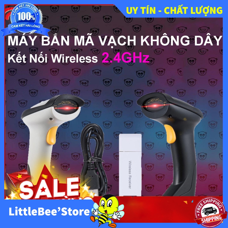 MÁY BẮN MÃ VẠCH KHÔNG DÂY 2.4G ,  Hỗ Trợ  Đọc Mã Vạch 1D, 2D   ,   Máy Đọc Mã Vạch Cầm Tay   ,   Máy Quét Mã Vạch Giá Rẻ   - Quét Cực Nhanh, Công Nghệ Laser Mới , Cơ  Động Tiện Lợi, Dễ Dàng Sử Dụng