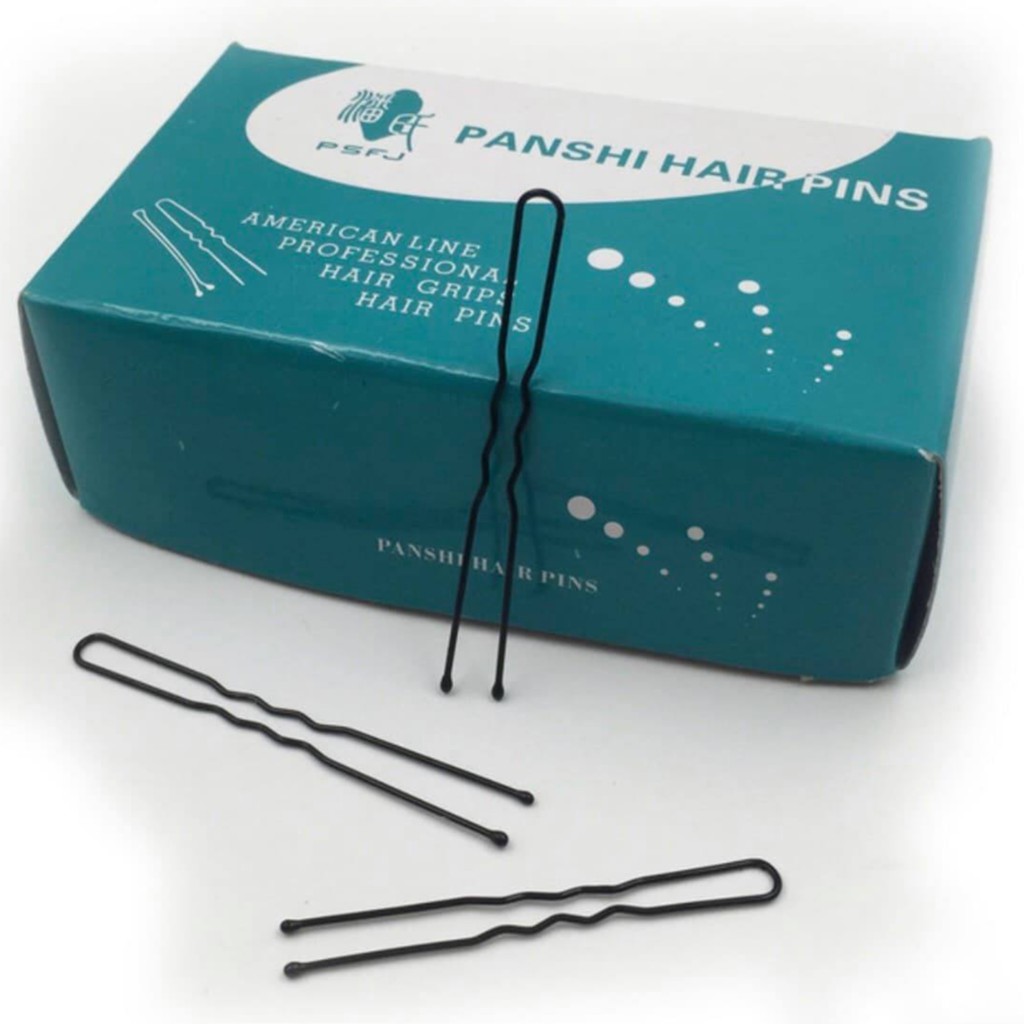 500g kẹp gim chữ u cài tóc chuyên nghiệp halomi bọc sơn đen chống gỉ có sẵn 3 size s,m,l