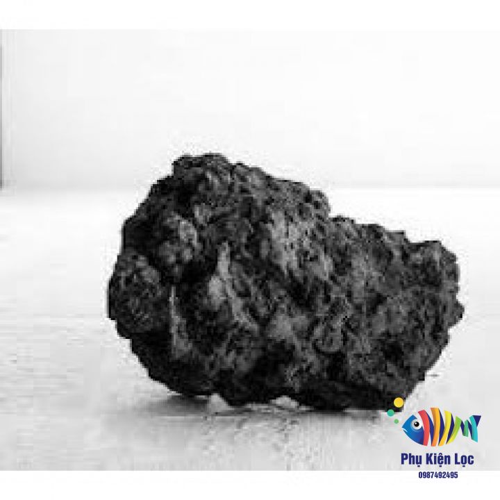 Đá đen phan thiết 1kg - đá nhẹ xốp trang trí bể cá, bể thủy, màu đen
