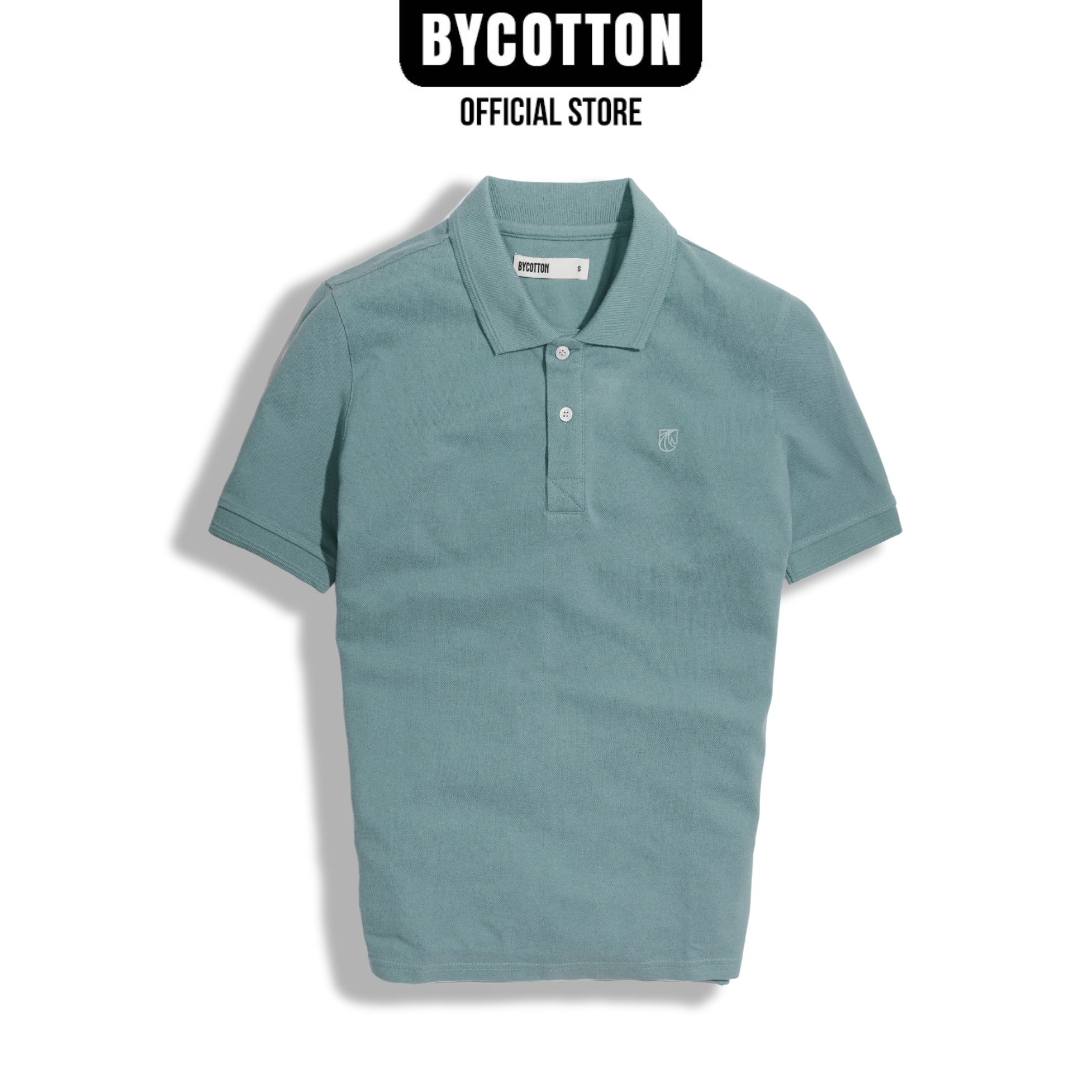 Áo thun nam cao cấp polo cổ bẻ xanh cyan premium cyan basic by cotton