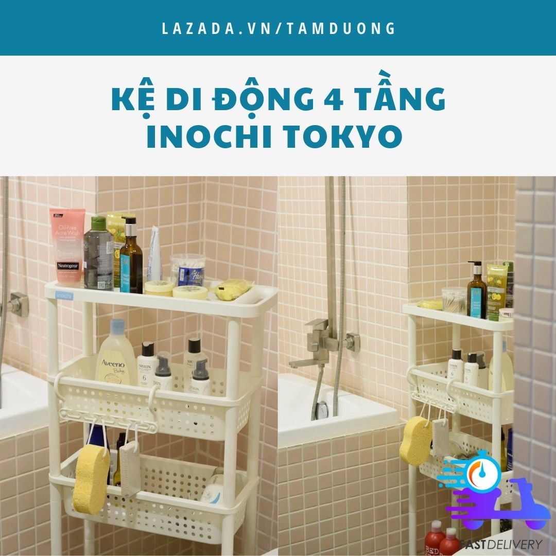 Kệ di động Inochi (dễ lắp ráp, dễ di chuyển, phù hợp không gian sống) [HCM-Giao hoả tốc 2h]