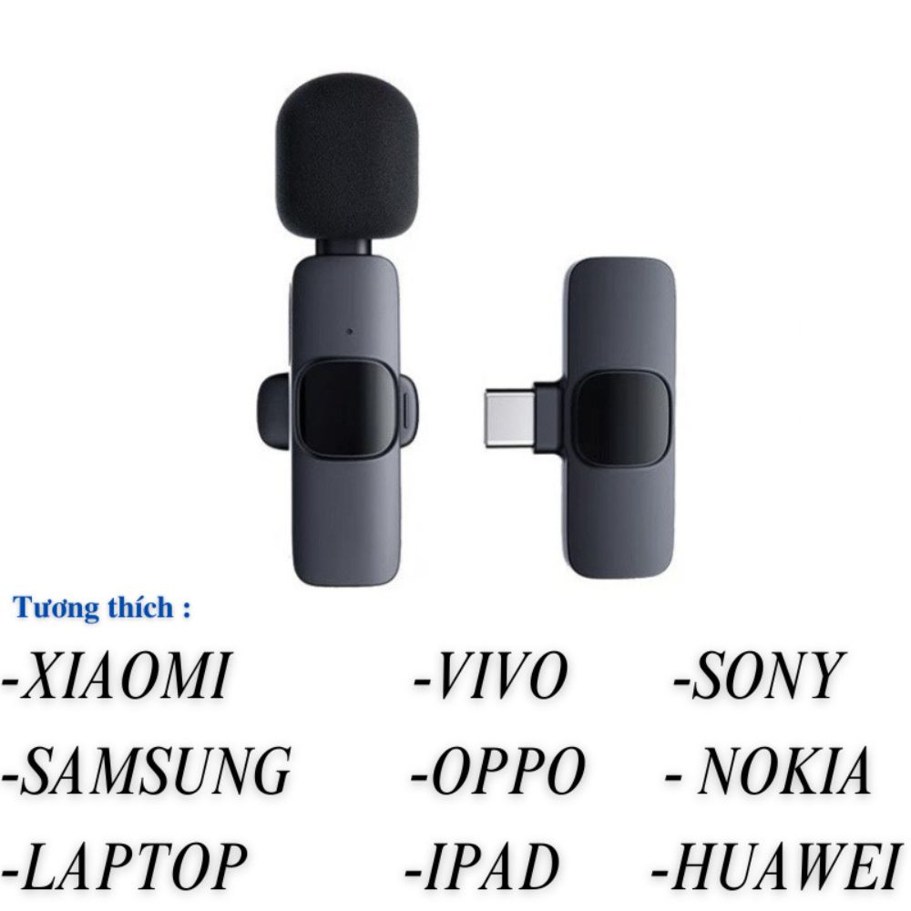 Mic Thu Âm Không Dây Cài Áo K9 Chính Hãng, Khử Ồn, Kết Nối Khoảng Cách Xa Lên Đến 20m, Sử Dụng Livetream, Quay Video Youtube, Ghi Âm - Bảo Hành 12 tháng