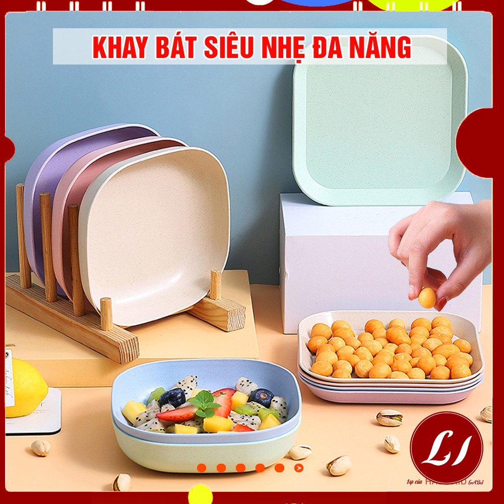 Khay bát siêu nhẹ, dày dặn đựng đồ ăn đa ngăn