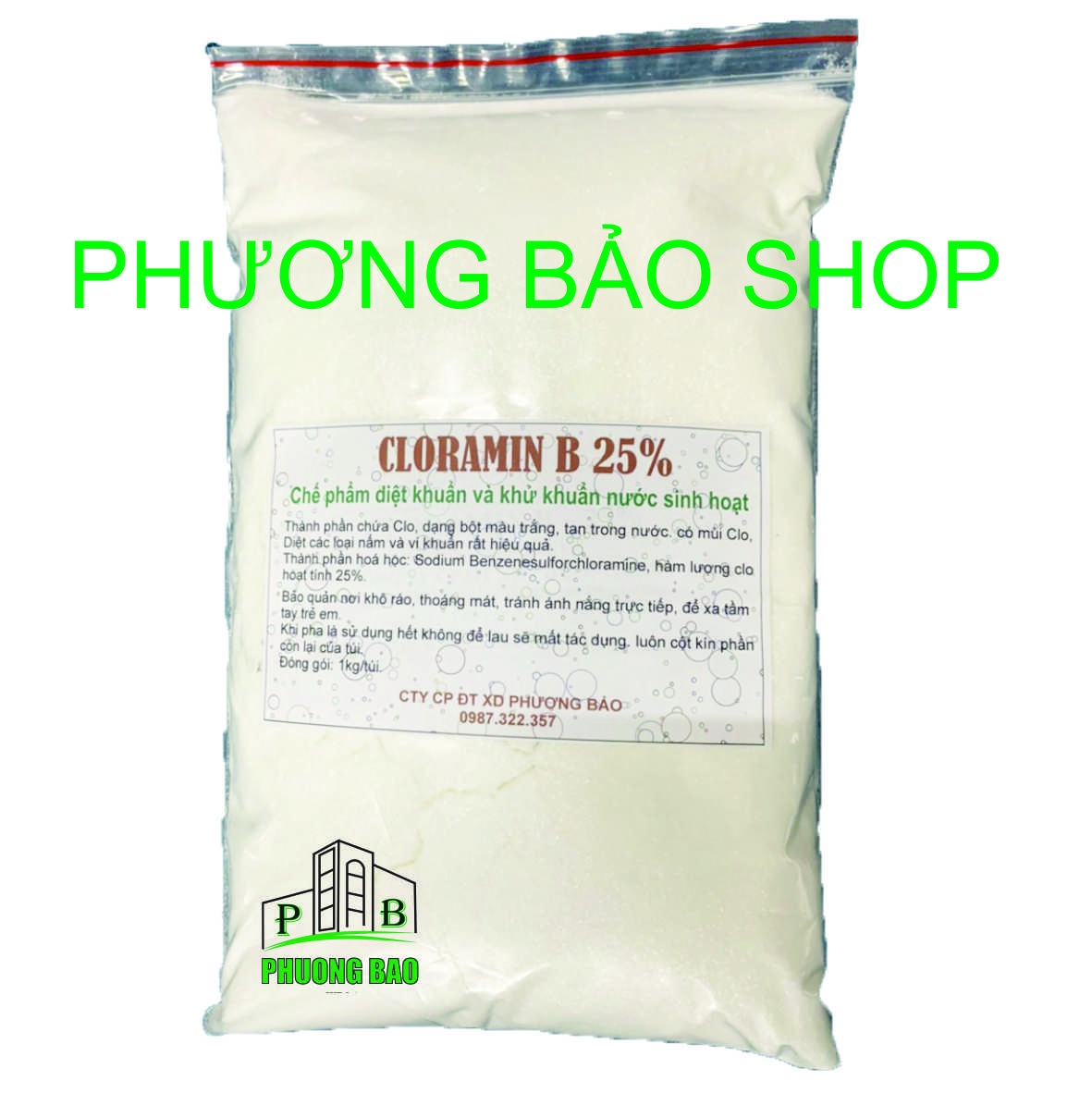 [HCM]Chế phẩm diệt khuẩn và khử trùng Cloramin B Gói 500gr.