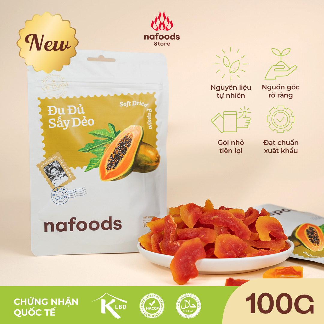 NAFOODS Dried Papaya 100gr Bag