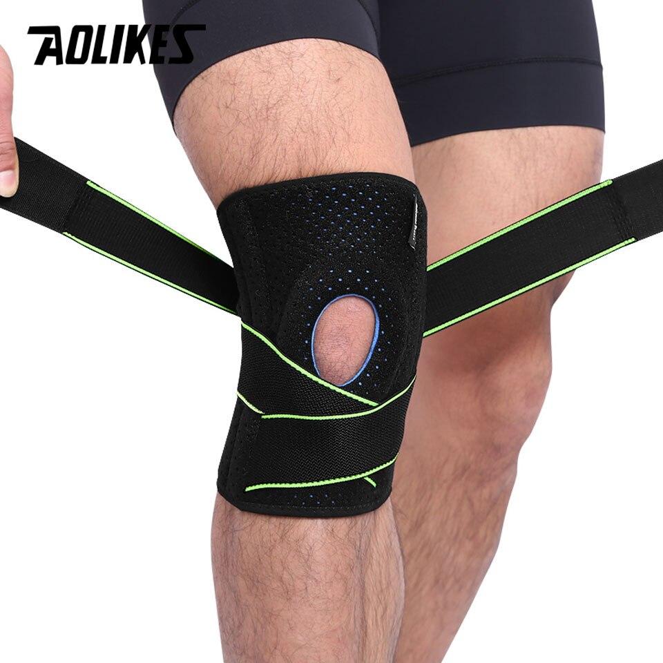 Đai bảo vệ đầu gối có lò xo trợ lực khớp gối Sport Knee Pad AOLIKES YE-7908