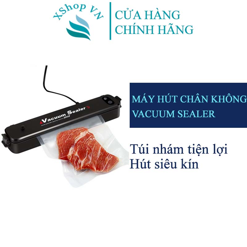 Túi hút chân không một mặt nhám dùng cho máy hút chân không mini hàn miệng túi máy ép chân không gia đình đa năng tiện lợi - tặng 10 túi hút chân không thực phẩm