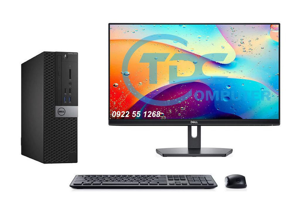 Bộ máy tính dell optiplex 3040 i5 6500 | ram 16gb | ssd 256gb | hdd 1tb ; màn hình dell se2219hx 22 inch full hd, full viền. tặng combo bộ phím chuột dell chính hãng.