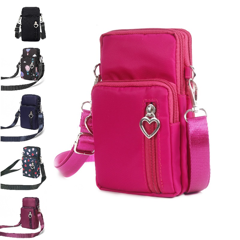 TÚI ĐỰNG ĐIỆN THOẠI ĐEO CHÉO CÓ 4 NGĂN NHIỀU MÀU_Túi đeo chéo đựng điện thoại ví cầm tay ví đựng tiền đựng thẻ ATM ví nữ cầm tay