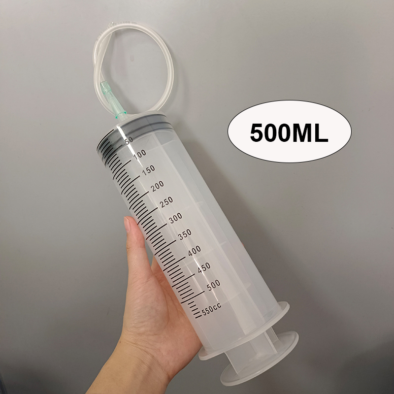 Ống tiêm 500ml, Bơm tiêm nhựa 500ml ( Xilanh 500ml) dùng cho trích dung dầu máy, ăn thức hoặc tưới nưới cho cây