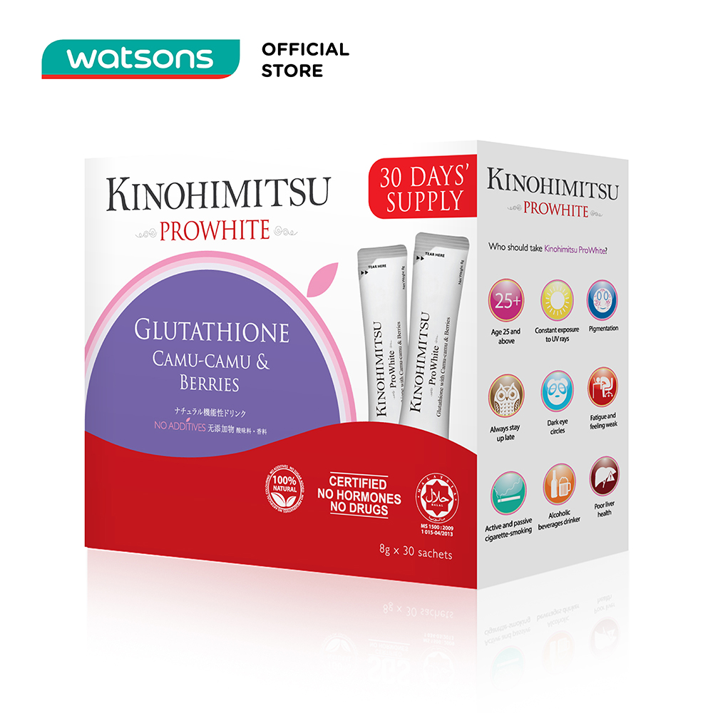 Thực Phẩm Chức Năng Giúp Trắng Da Và Gan Khoẻ Mạnh Kinohimitsu Prowhite (8g x 30 Gói)