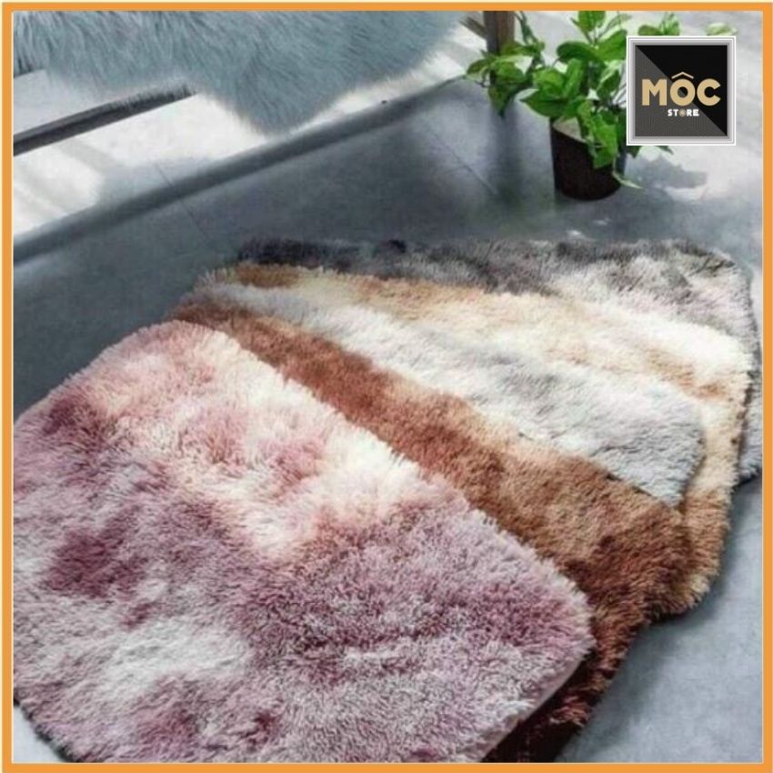 THẢM CHÙI CHÂN LÔNG XÙ/ thảm lông chụp hình sản phẩm/ lau chân phòng khách, phòng ngủ/họa tiết loang,Siêu Mềm Mịn Đế Chống Trượt Mẫu Mới,Nhiều Màu KT 40x60cm, thảm loang lông xù giá rẻ, Mộc Shop Saigon