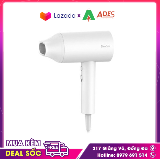 Máy Sấy Tóc XIAOMI SHOWSEE A1-W 1800W - Bổ sung Ion âm bảo vệ tóc - Chế độ sấy Nóng/Lạnh – Hàng chính hãng