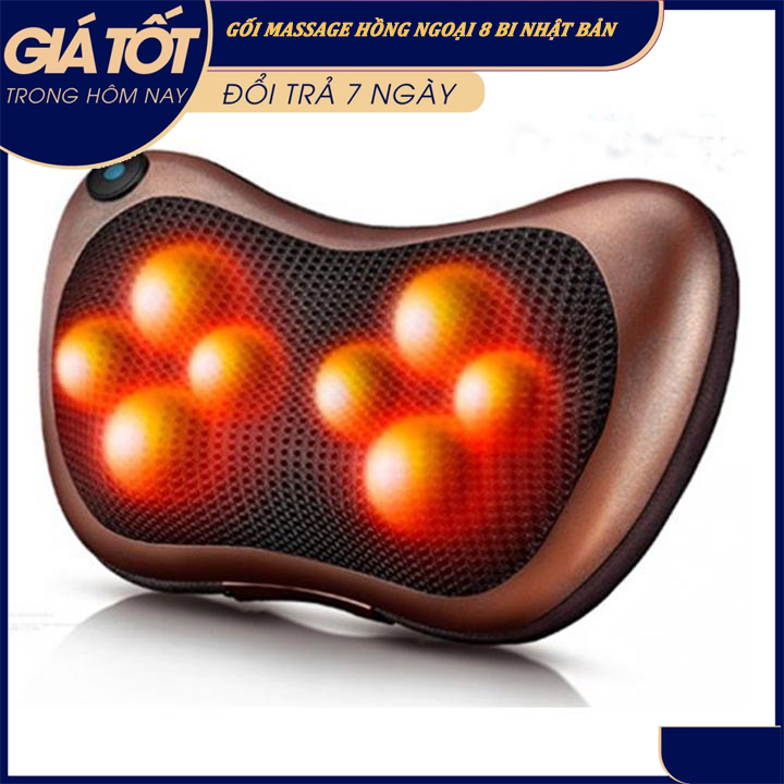 Gối Massage cổ vai gáy Gối massage toàn thân Gối Mát xa hồng ngoại 8 bi. Gối mát-xa hồng ngoại. Gối mát-xa 8 bi tăng cường lưu thông máu thích hợp sử dụng ở nhiều vị trí như giường ngủ, phòng khách, phòng làm việc