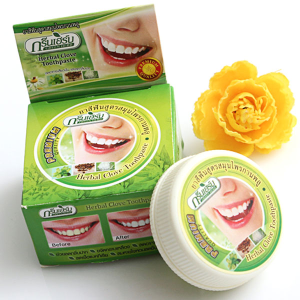 [HCM](Green Herb) Kem Trắng Răng Thái Lan 25g (tặng kèm hộp nhỏ)