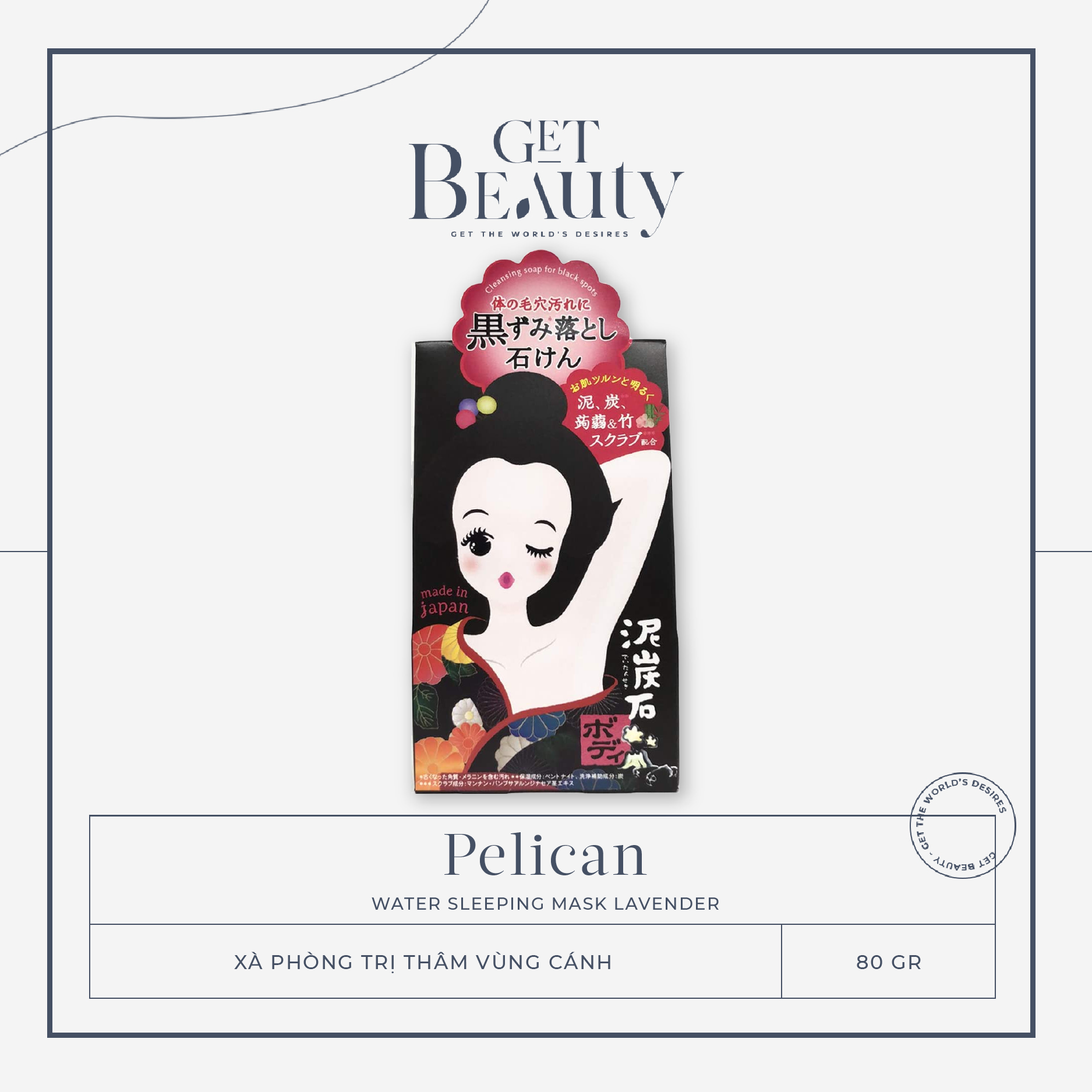 [HCM]XÀ PHÒNG NGĂN NGỪA TH M VÙNG NÁCH PELICAN CLEANSING SOAP FOR BLACK SPOTS (80G)