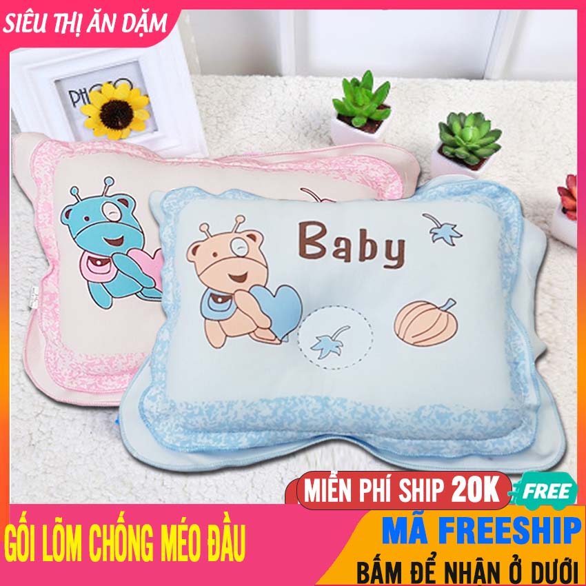 Gối Lõm Cho Bé Sơ Sinh KIO KIO Chống Méo Đầu, Bẹp Đầu, Nghẹo Cổ, Chống Trào Ngược - Gối Cho Trẻ Sơ Sinh, Gối Chống Méo Đầu, Gối Chống Lõm Đầu Cho Bé (Rẻ Và Bền Hơn Gối Cao Su Non) - Goi Lom Sinh kio kio - BTT00641