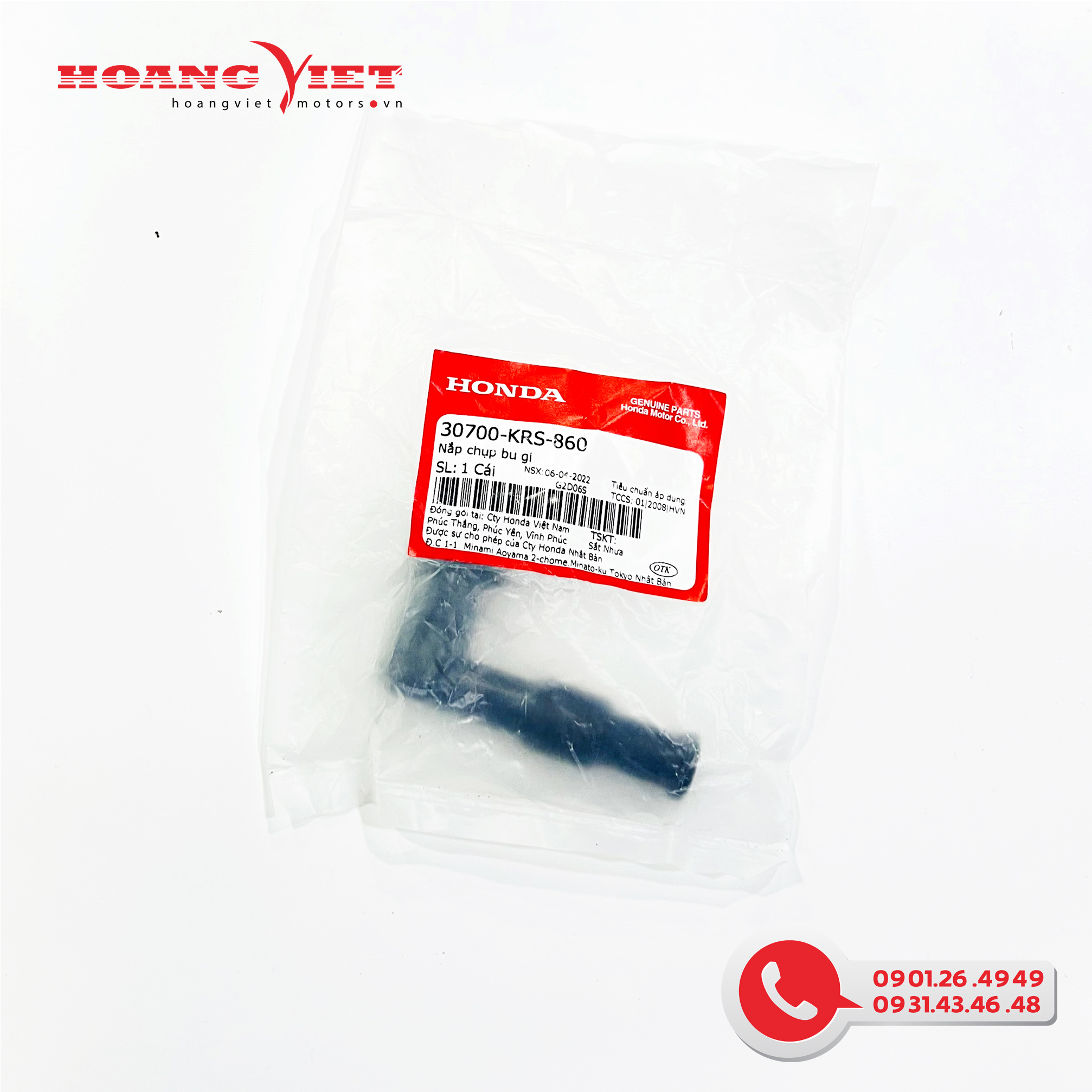 Nắp chụp bugi - honda wave alpha / alpha+ - 30700krs860