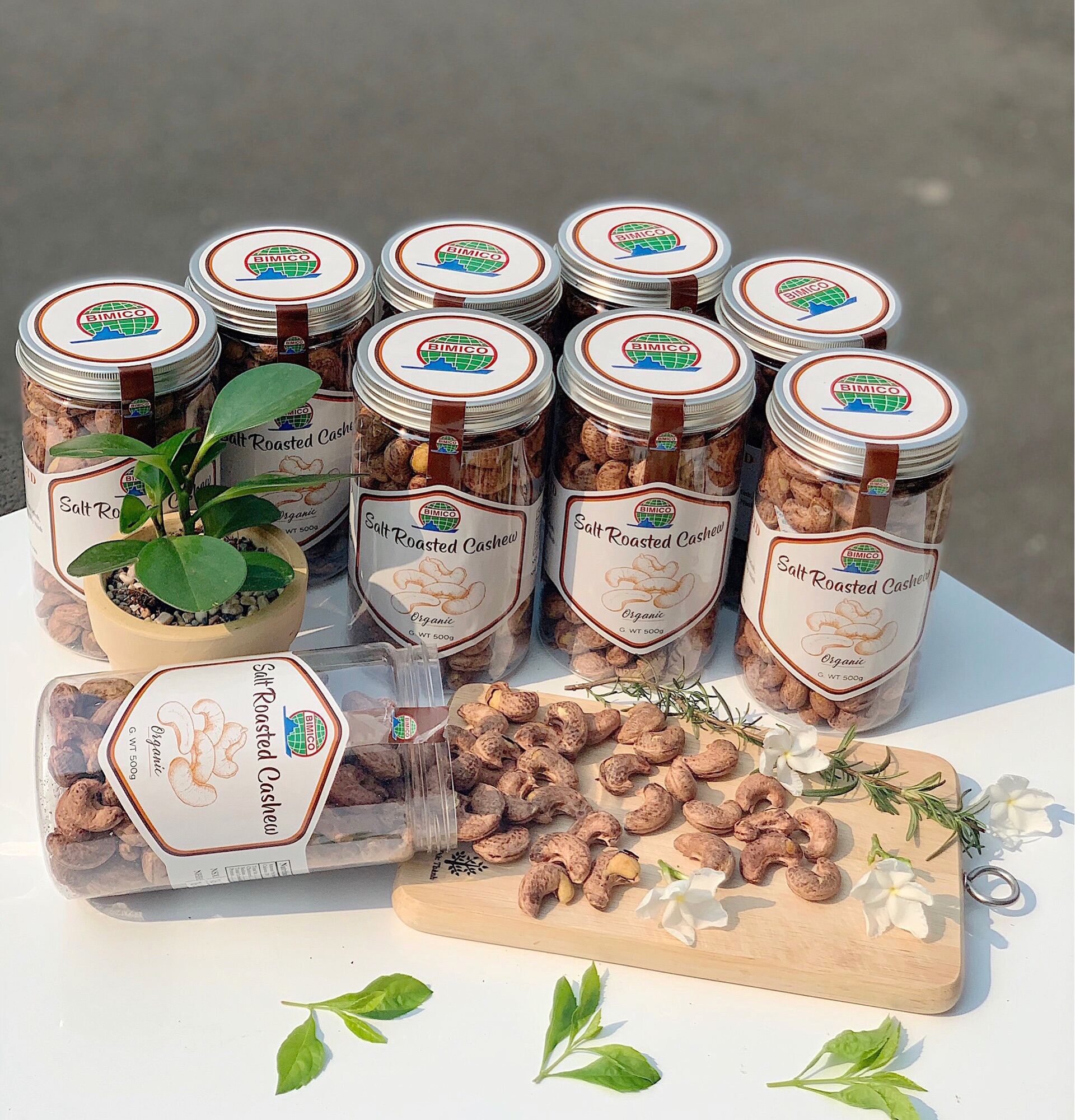 Hạt điều rang muối có vỏ lụa 500gr - freeship max - bimico
