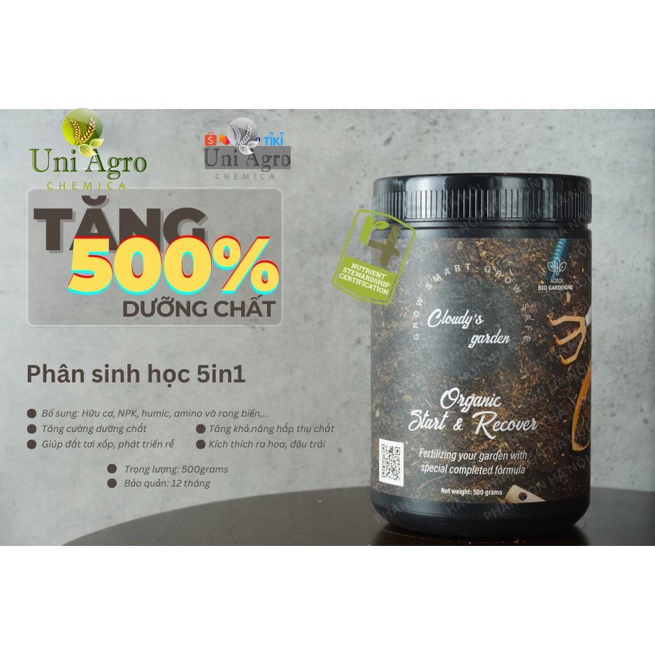 Phân bón hữu cơ tái tạo cây Organic Start & Recover 5in1 500g
