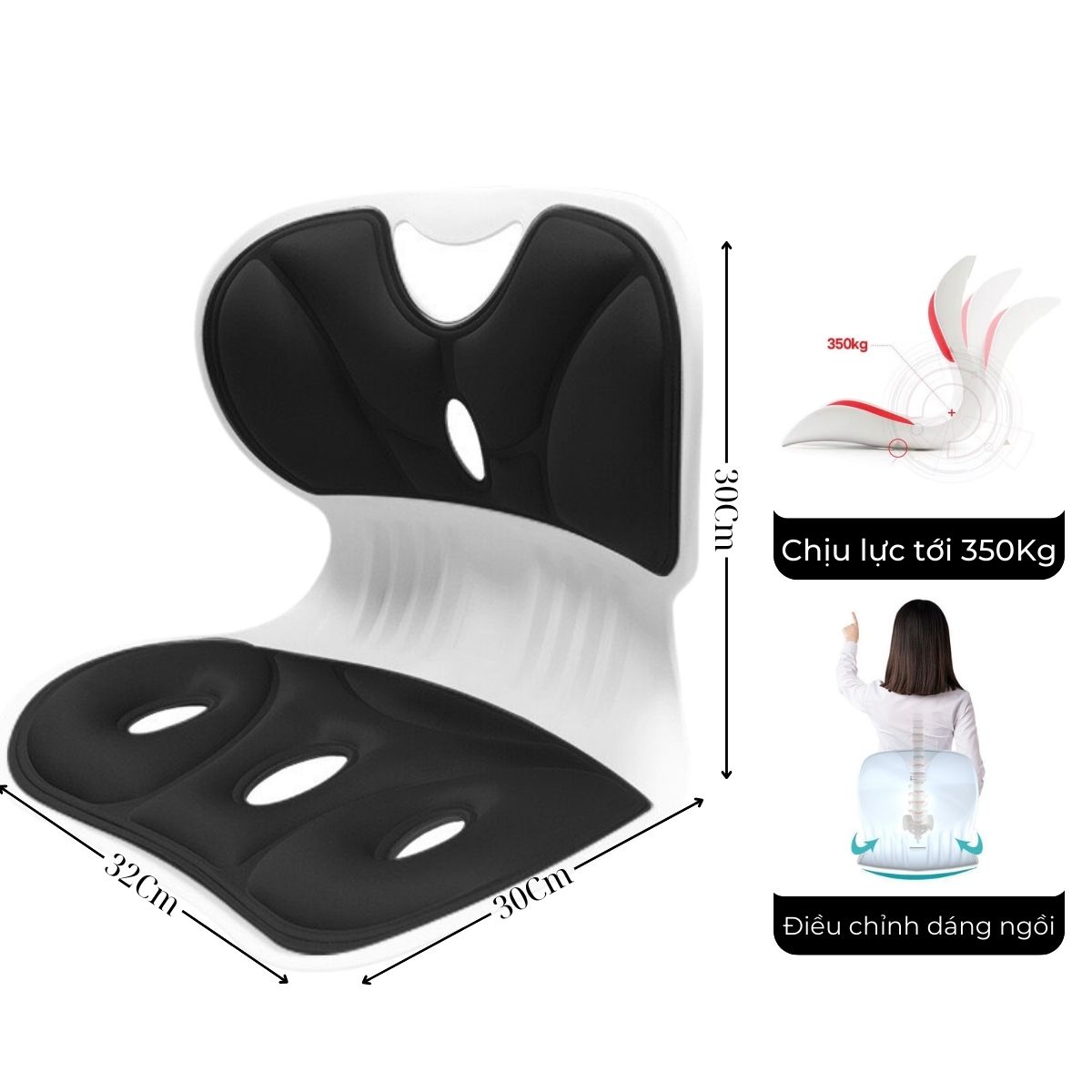 Ghế chống gù công thái học Chính Hãng, Ghế ngồi tựa lưng Chỉnh dáng ngồi, Giảm áp lực cột sống đau vai gáy