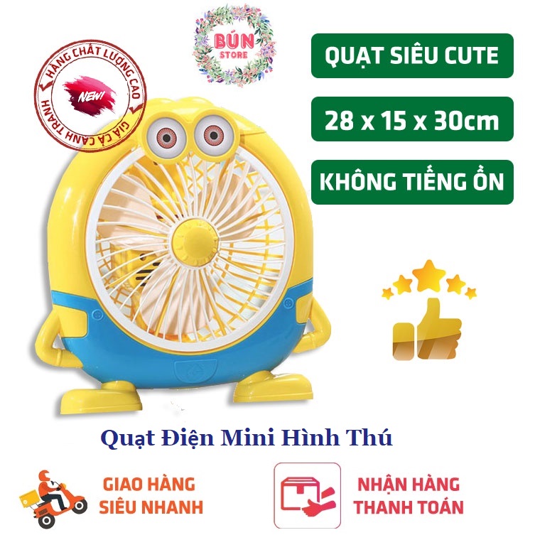 Quạt Mini Để Bàn Hình Thú Siêu Ngộ Nghĩnh Đáng Yêu-quạt điện mini cầm tay,để bàn,đi học,giá rẻ,học sinh,..