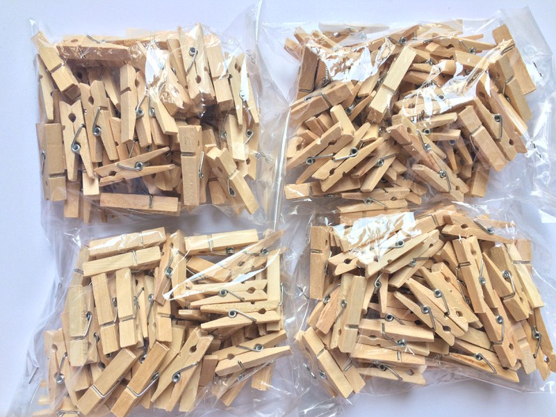 Sỉ 50 kẹp gỗ Tặng Kèm 5 mét dây cói