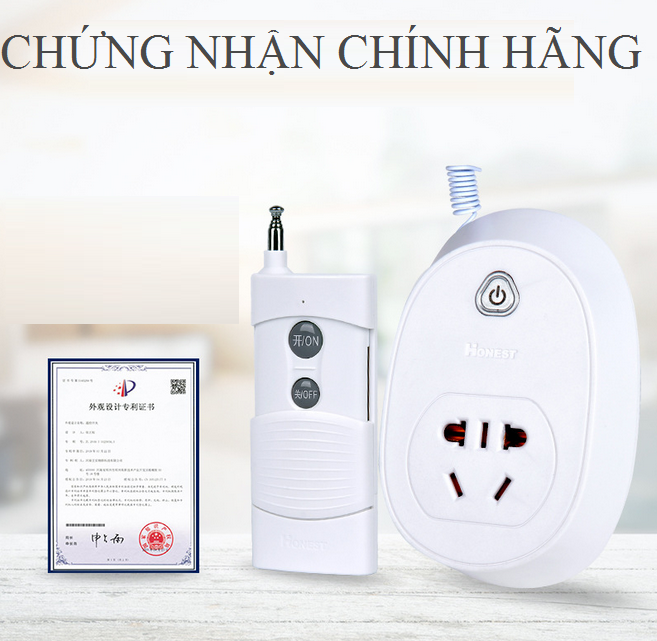 Ổ cắm điều khiển từ xa 1KM công suất lớn 30A 220V Honest HT-9501 MẪU MỚI 2021 CÓ HỌC LỆNH BỀN HƠN BẮT SÓNG ỔN ĐỊNH HƠN công tắc điều khiển từ xa