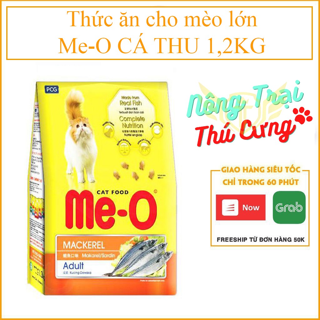 Thức ăn cho mèo lớn me-o cá thu 1,2kg