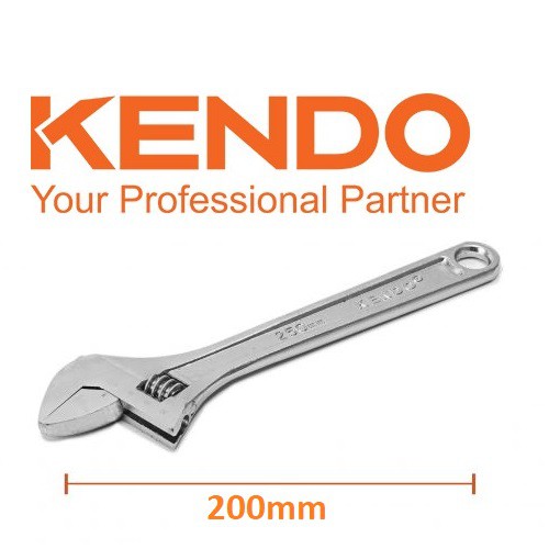 Mỏ lết 200mm 8inch độ rộng max 30mm cs kendo 15132