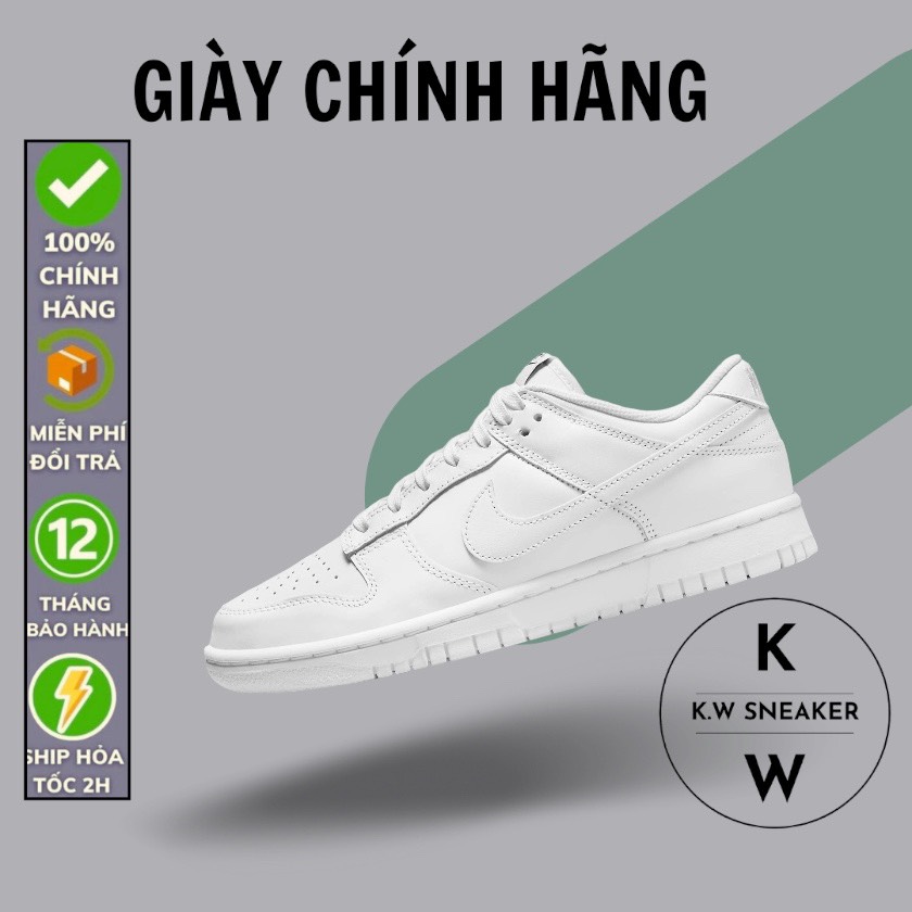 (Chính Hãng) Giày  Dunk Low Triple White DD1503-109