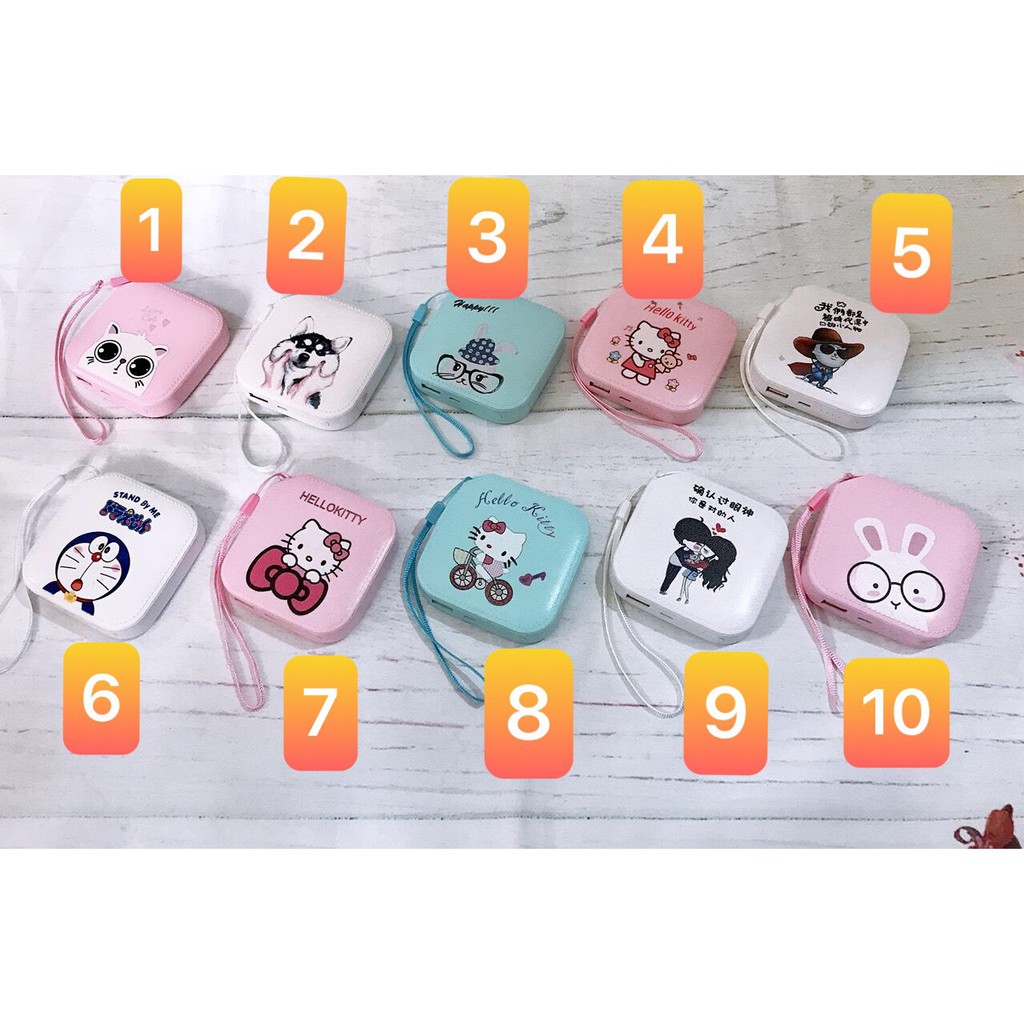 Sạc dự phòng cute - doremon - hello kitty 5000mah