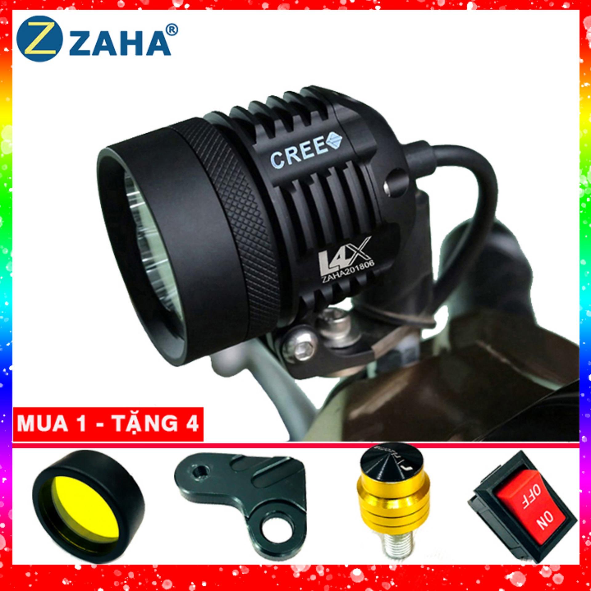 [HCM]Đèn Trợ sáng L4X 40W ZAHA SIÊU SÁNG + TẶNG 4 MÓN PHỤ KIỆN TIỆN DỤNG