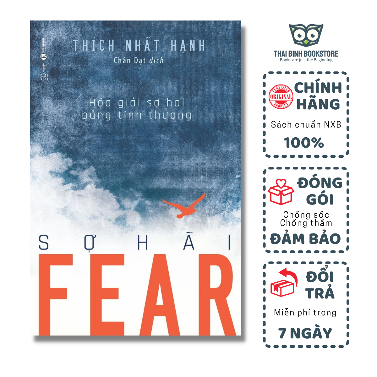 Sách - fear - sợ hãi - thiền sư thích nhất hạnh - thái bình bookstore