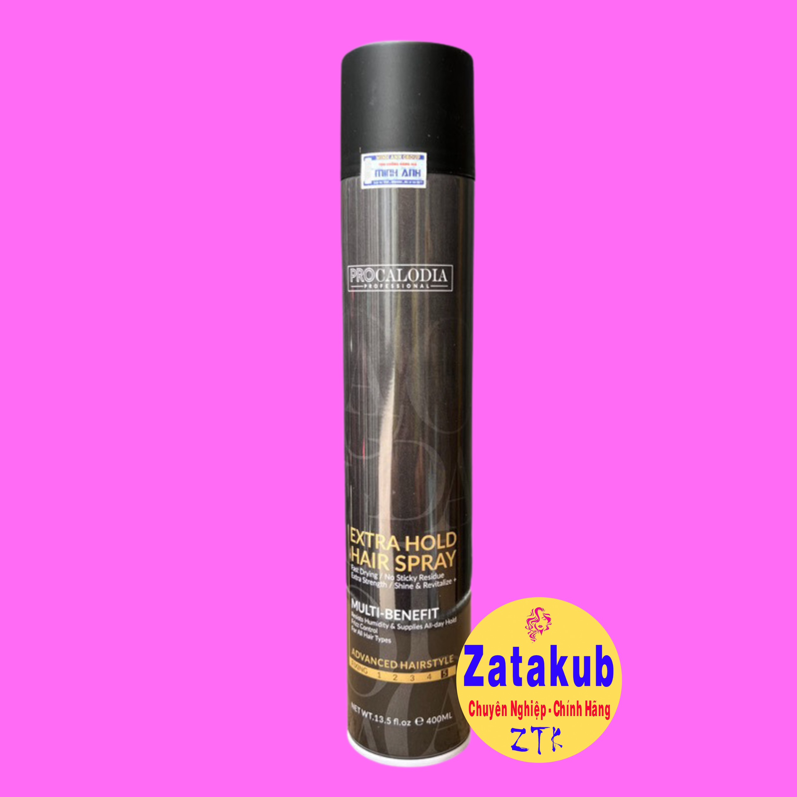 Gôm xịt giữ nếp tóc dài lâu dành cho nam và nữ Pro Calodia Extra Hold Hair Spray 400ml