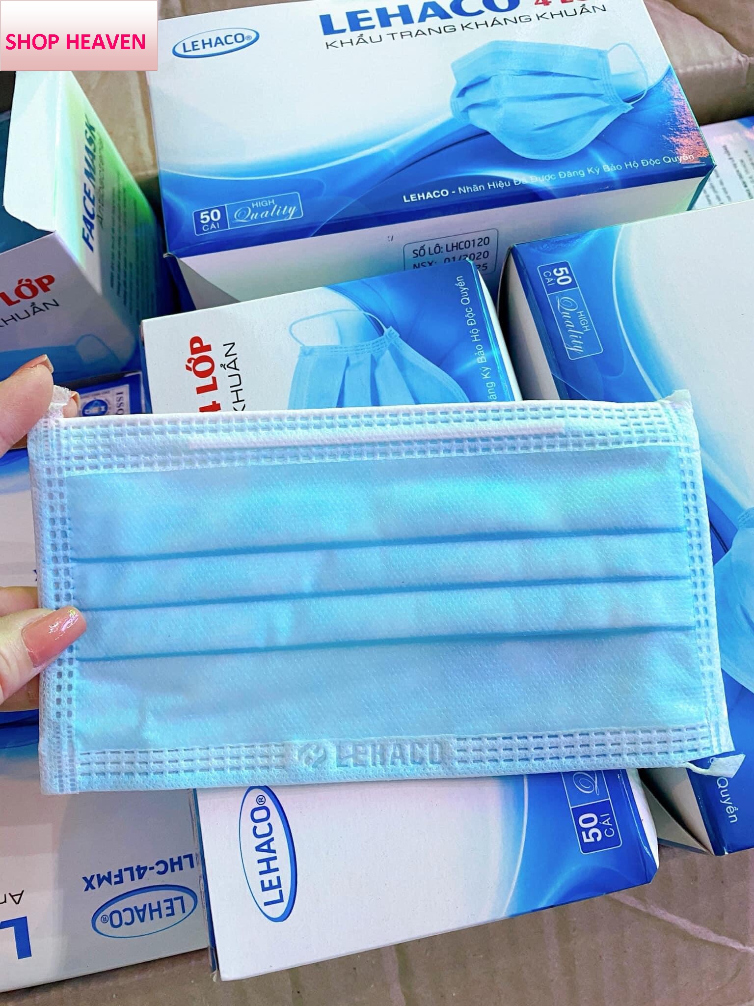 Khẩu trang y tế 4 lớp kháng khuẩn lehaco