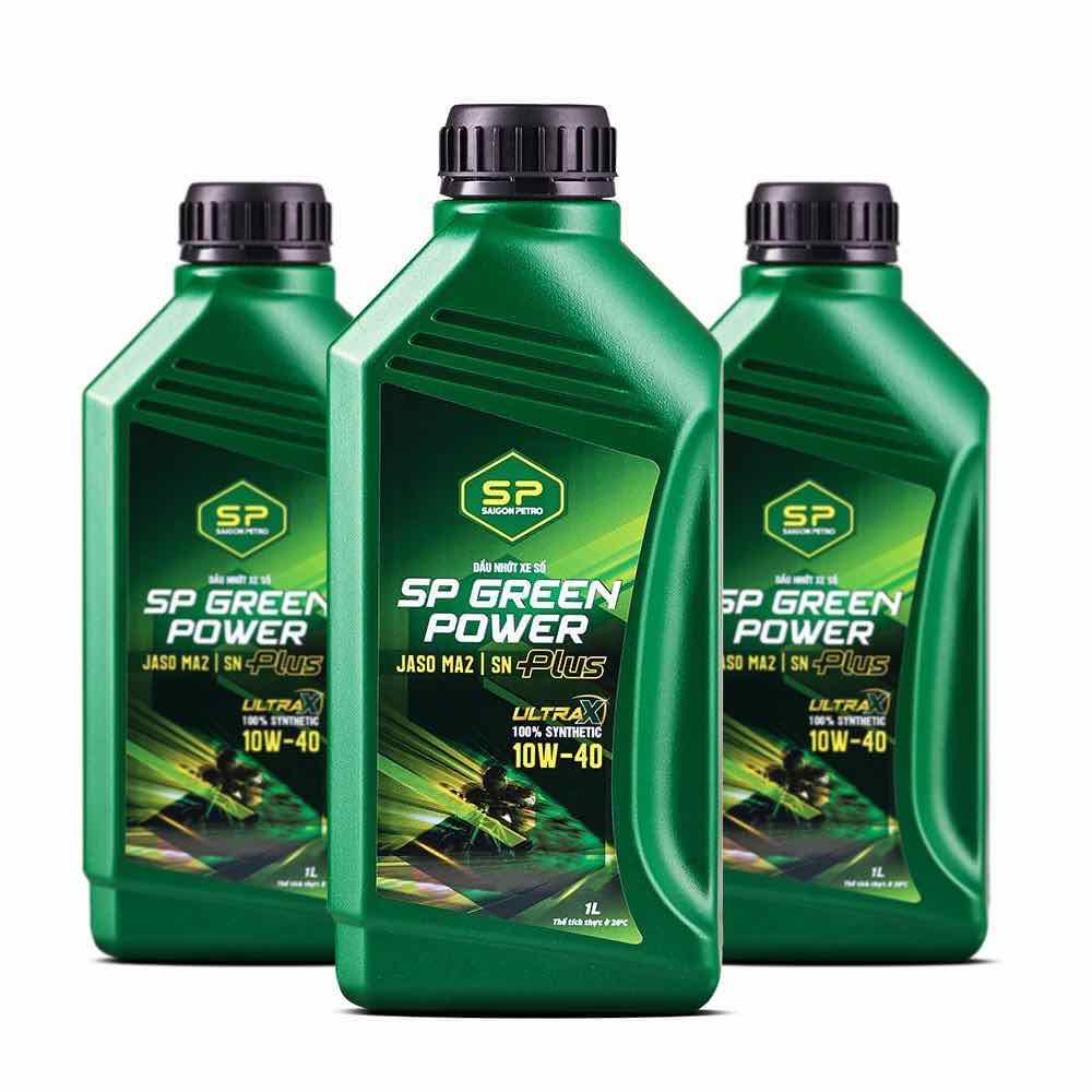 Combo 3 chai dầu tổng hợp SP Green Power Plus SN xe số