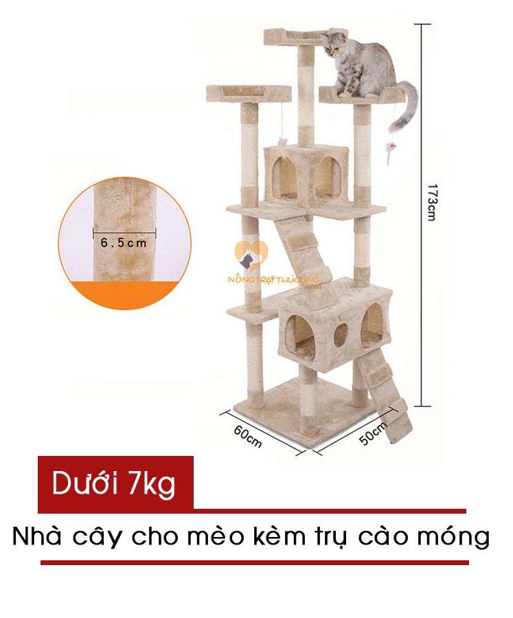 Cat Tree - Nhà Cây Cho Mèo Kèm Trụ Cào Móng Loại Lớn - Nhiều Mẫu Đẹp - 1 ĐỔI 1 LỖI KỸ THUẬT -  [Nông Trại Thú Cưng]